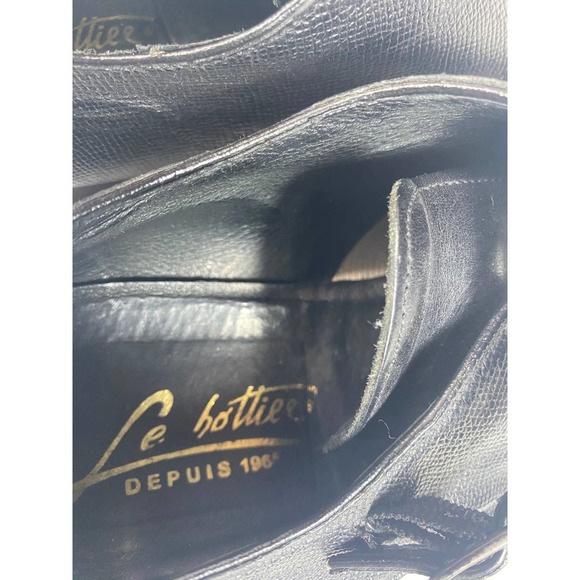 Le Bottier Depuis 1965 Mens SZ 45 US11 Black Shoes all Leather buckle Monk Strap